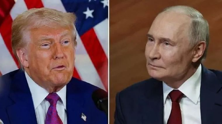 Donald Trump y Vladimir Putin mantuvieron una conversación telefónica de dos horas este lunes. Foto: BBC