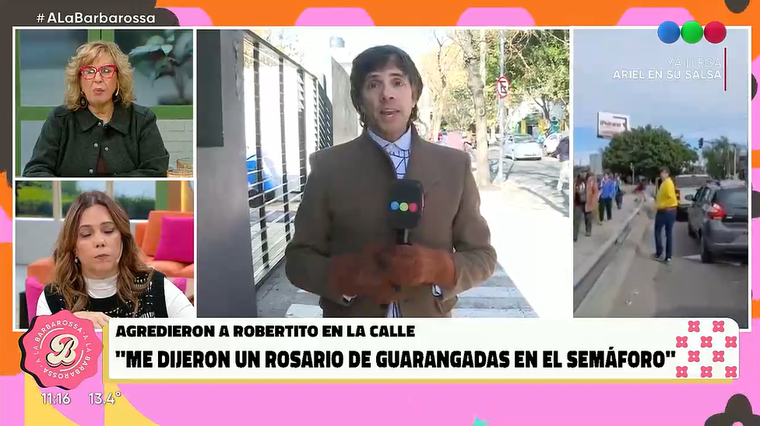 Volvieron a gritarle a Robertito mientras hablaba del mal momento que pasó en la calle. Foto: captura de pantalla/ Telefe. Volvieron a gritarle a Robertito mientras hablaba del mal momento que pasó en la calle. Foto: captura de pantalla/ Telefe.