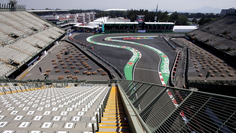 Vista del circuito de Hermanos Rodríguez en la Ciudad de México el 25 de octubre de 2018, antes del Gran Premio de Fórmula 1 de México.