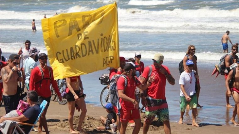 Los guardavidas de Pinamar paran en reclamo de mejoras salariales Foto: Asociación de Guardavidas de Pinamar