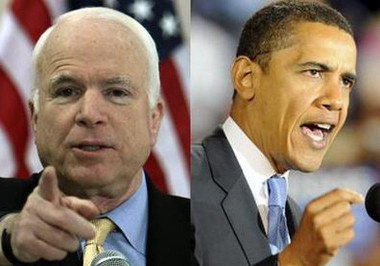 Los candidatos a la presidencia de Estados Unidos John McCain y Barack Obama. Foto: Web