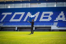 Pol Fernández, en el Gambarte, que será nuevamente su casa. Pol Fernández, en el Gambarte, que será nuevamente su casa.