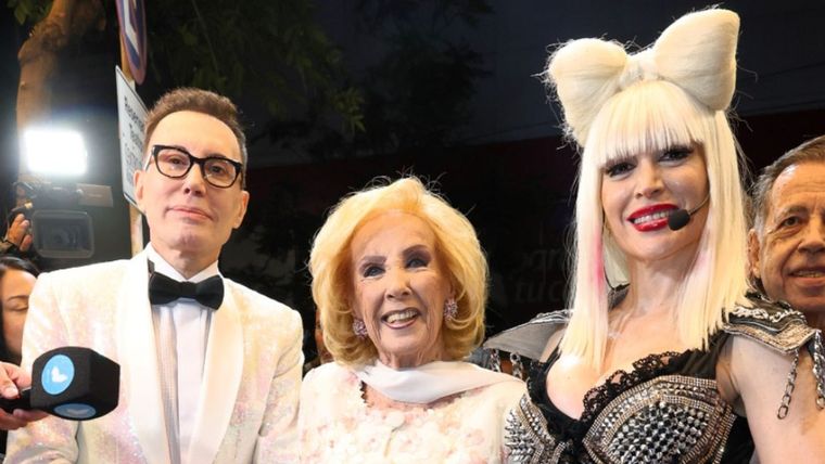 Mirtha junto a Fátima y Marcelo Polino.&nbsp;