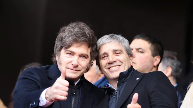 Javier Milei y Luis Caputo celebraron la baja de inflación
