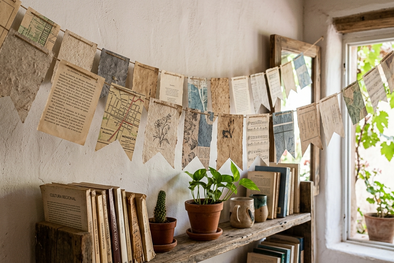 MDZol | papel reciclado guirnaldas