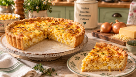 Tarta de choclo, cebolla y queso fácil y deliciosa para resolver cualquier comida