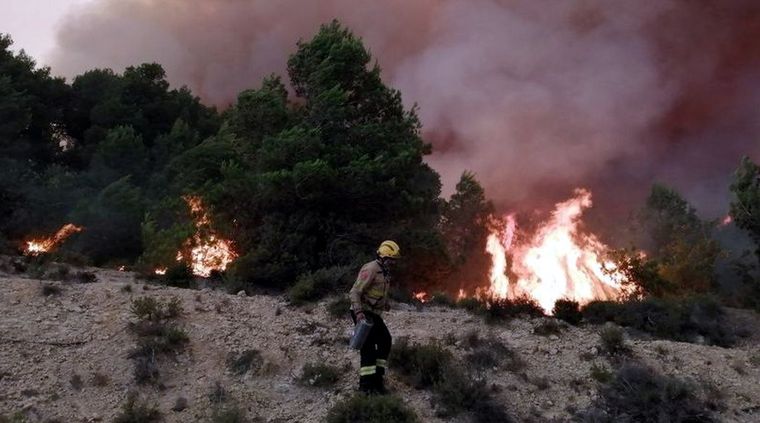 Incendio en el sur de España. Foto: Elpais.