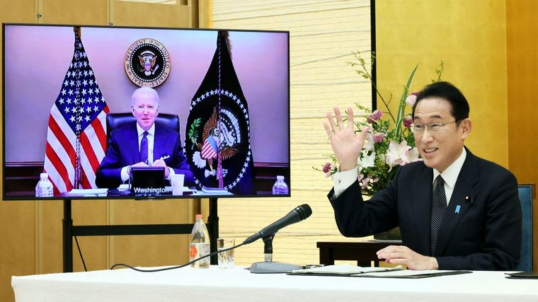 Fumio Kishida, aliado de Joe Biden, castigado por Rusia. Foto: Reuters