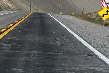 La ruta 7 está en estado deplorable. La ruta 7 está en estado deplorable.