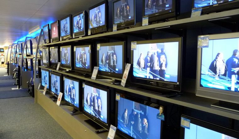 Televisores con descuento en supermercados.