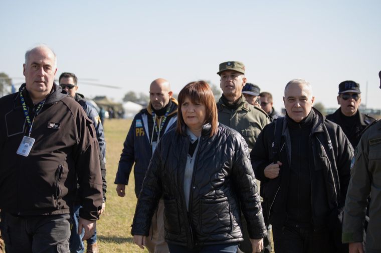 Patricia Bullrich se encuentra en Corrientes y participa del operativo de búsqueda de Loan Foto: Ministerio de Seguridad de la Nación