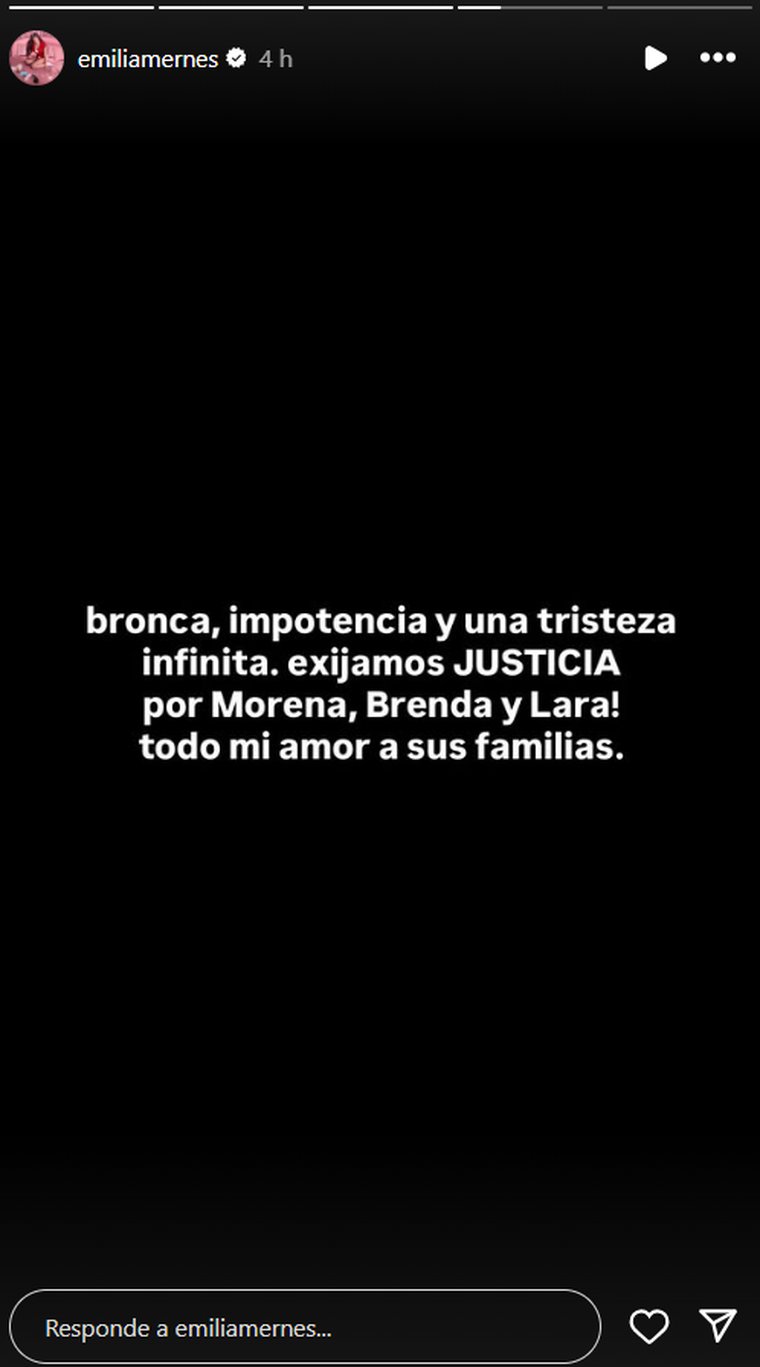 Emilia Mernes consternada por la situación. Emilia Mernes consternada por la situación.