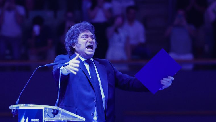 Javier Milei en el Madrid Economic Forum 2025.