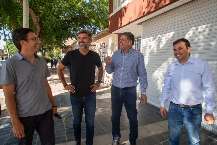 Juan Manuel Filice, Ulpiano Suarez, Daniel Orozco y Francisco Lo Presti en febrero Foto: Prensa Ciudad de Mendoza