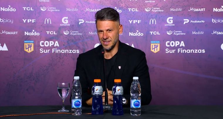 El DT del Millonario habló luego del empate de su equipo ante Argentinos Foto: Captura