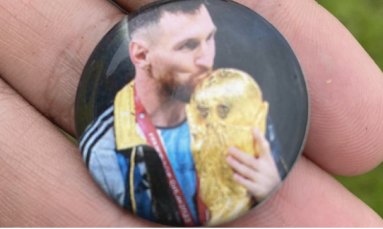 El éxtasis con la imagen de Messi Foto: NA