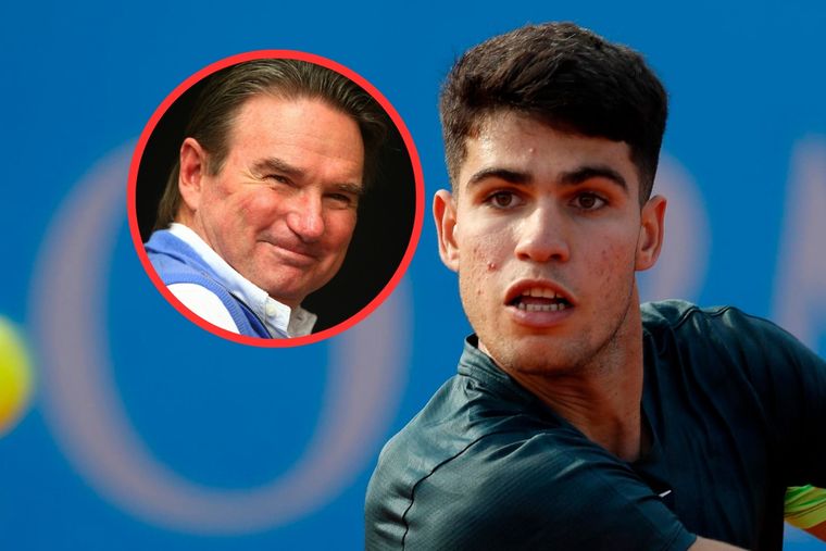 Alcaraz sumó a un nuevo fan: el histórico Jimmy Connors Foto: EFE
