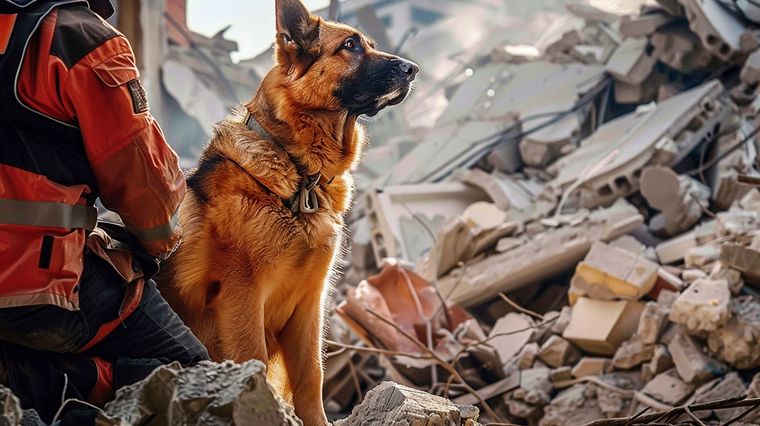 Las tres razas de perros que suelen acompañar a rescatistas en catástrofes. Foto: Shutterstock Las tres razas de perros que suelen acompañar a rescatistas en catástrofes. Foto: Shutterstock
