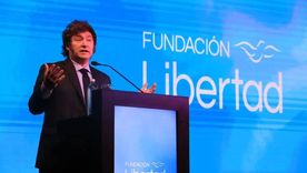 Javier Milei en su última exposición en la Fundación Libertad