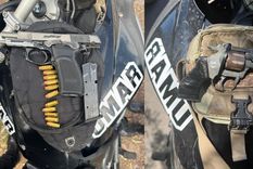 Las armas secuestradas durante los operativos en Luján de Cuyo y Godoy Cruz. Las armas secuestradas durante los operativos en Luján de Cuyo y Godoy Cruz.