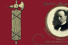 El fascio, a la izquierda, fue el símbolo del Partido Nacional Fascista de Benito Mussolini, a la derecha.