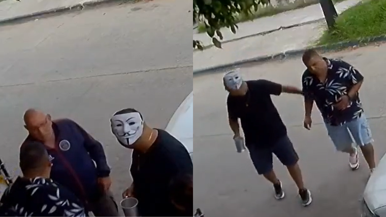 El jubilado se acercó al grupo de amigos y los amenazó con un arma Foto: X @inforbunano
