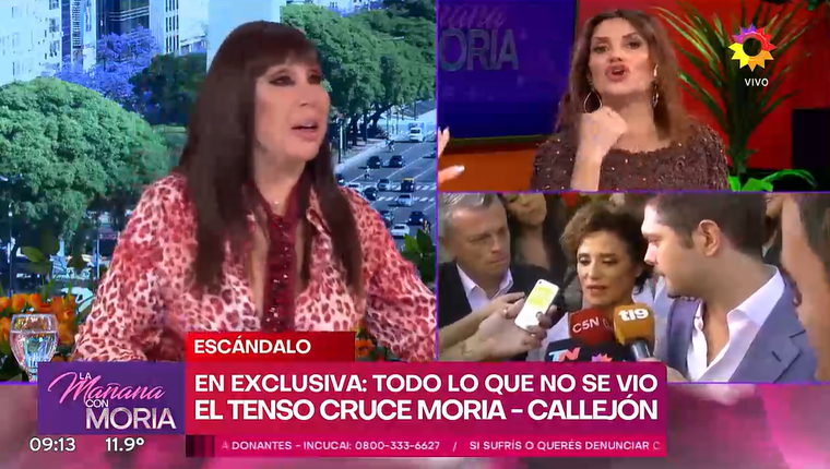 Moria Casán volvió a frenar a la panelista. Moria Casán volvió a frenar a la panelista. 