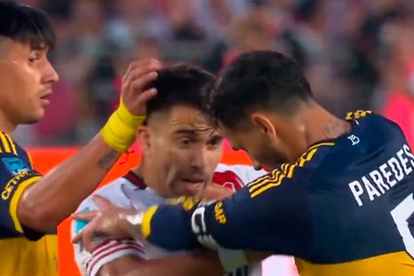 Marcos Acuña y Leandro Paredes tuvieron un fuerte cruce en el Superclásico. Marcos Acuña y Leandro Paredes tuvieron un fuerte cruce en el Superclásico.