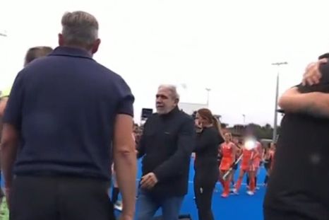 Aníbal Fernández estuvo presente durante la final del Mundial de Hockey. Aníbal Fernández estuvo presente durante la final del Mundial de Hockey.