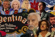 Una de las imágenes que ilustra la portada para ingresar al test. La política argentina es un fenómeno único, dice la advertencia preliminar