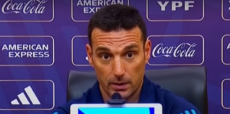 Scaloni se sorprendió por lo consultado. Foto: Captura Video