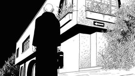 Ilustración del restaurante Pozzetto y el asesino en la novela gráfica "Satanás", basada en la obra del escritor Mario Mendoza.