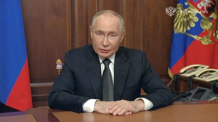 Putin dirigió un inusual mensaje al país tras el ataque. Foto: BBC