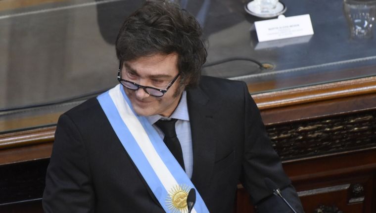 El presidente abrió el período 143° de sesiones ordinarias con un duro discurso. Foto: Juan Mateo Aberastain Zubimendi / MDZ.