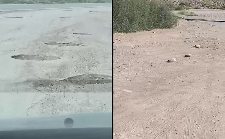 Baches y piedras en calle Nicolás Serpa y Acceso Este.