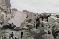 Las ruinas de la iglesia de San Agustín después del terremoto de 1861 en Mendoza. Foto: Mendoza Antigua