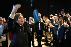 Javier Milei vuelve a festejar