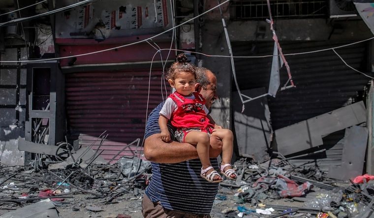 Franja de Gaza niña niños Los menores de edad sufren las peores consecuencias por los ataques. Foto: Efe.