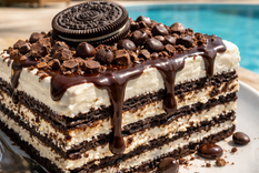 lasana dulce de chocolate y galletas oreo ¡verano super goloso!