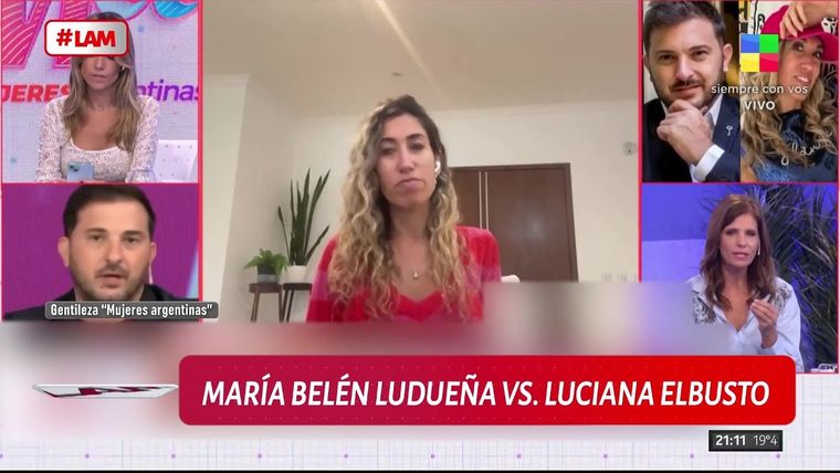 María Belén Ludueña interpeló Luciana Elbusto Foto: Captura de video América TV