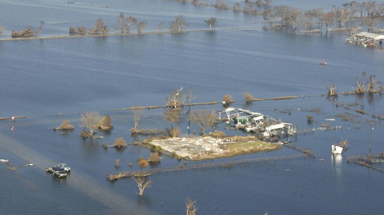 Cameron Parish quedó devastada por el huracán Rita en 2005.