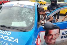 Así quedó el vehículo en el que viajaba Estefany Puente Foto: Noticias Argentinas