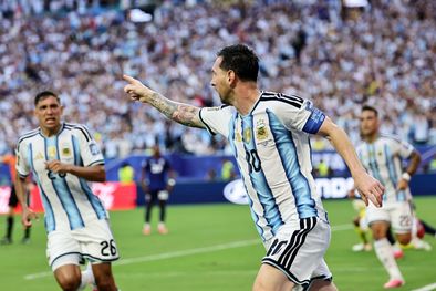 MDZol | El festejo de Messi tras marcar el 1-0 de Argentina ante Cabo Verde.