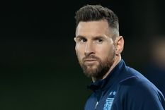Messi en la última práctica de Argentina antes de enfrentar a Croacia. Foto: EFE