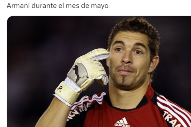 Armani fue el protagonista de los memes post Vélez-River