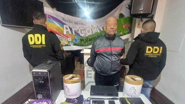 El pastor en el momento de su detención Foto: NA