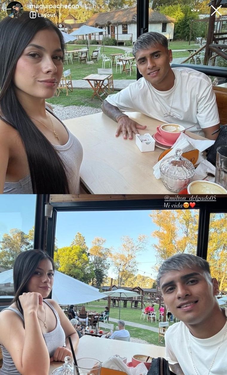 Milton Delgado, junto a su pareja en Argentina. Milton Delgado, junto a su pareja en Argentina.