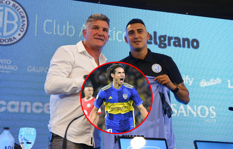 El presidente del Pirata se amparó en Cavani para respaldar a Suárez. Foto: Archivo