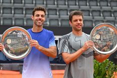 El español Marcel Granollers y Horacio Zeballos, campeones en Roma. Foto: @InteBNLdItalia El español Marcel Granollers y Horacio Zeballos, campeones en Roma. Foto: @InteBNLdItalia