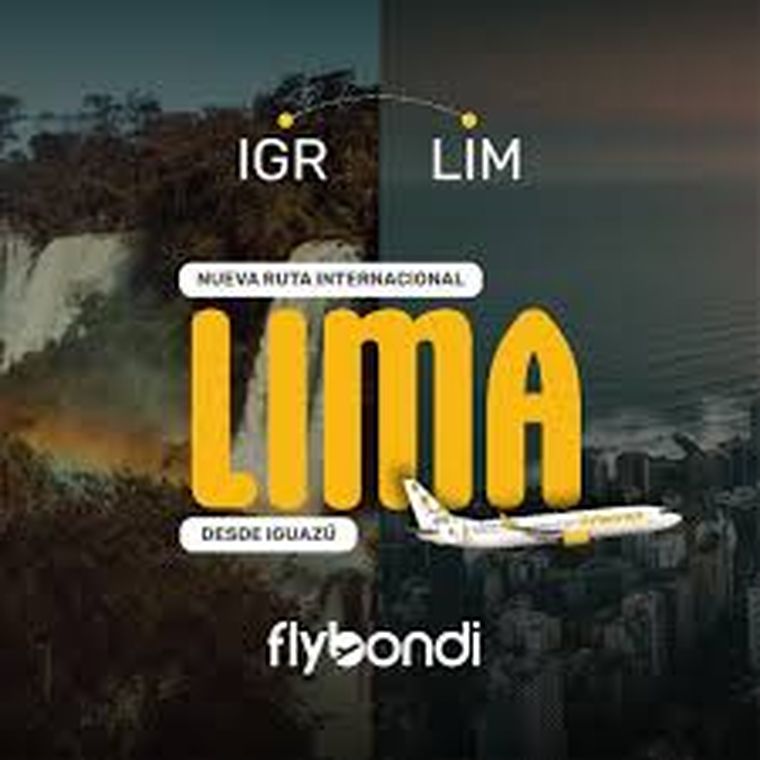 El anuncio de la incorporación de la ruta Puerto Iguazú - Lima con Flybondi. El anuncio de la incorporación de la ruta Puerto Iguazú - Lima con Flybondi.